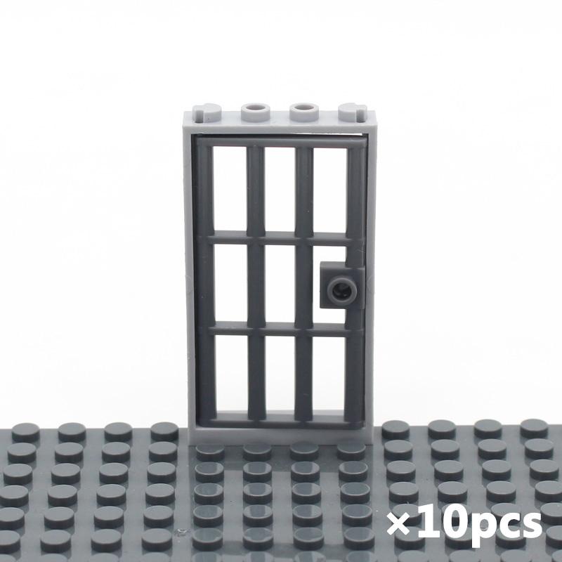 MOC Brick Compatible 60621 Door 1x4x6 Prison Gate with Barred Grille Enlighten Building Blocks Educational Toys Assembles