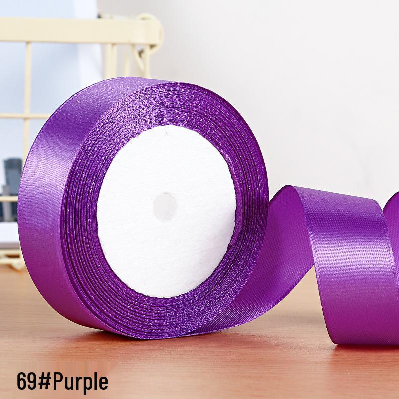 Полиэстеровая атласная лента 2,5 см для подарочной коробки и аксессуаров для волос