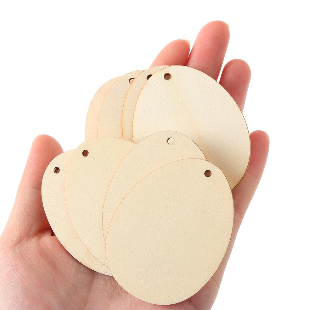 Household Hanging Ornaments Wooden Graffiti Wood Slice Wood Chips Easter Decorations Easter Eggs