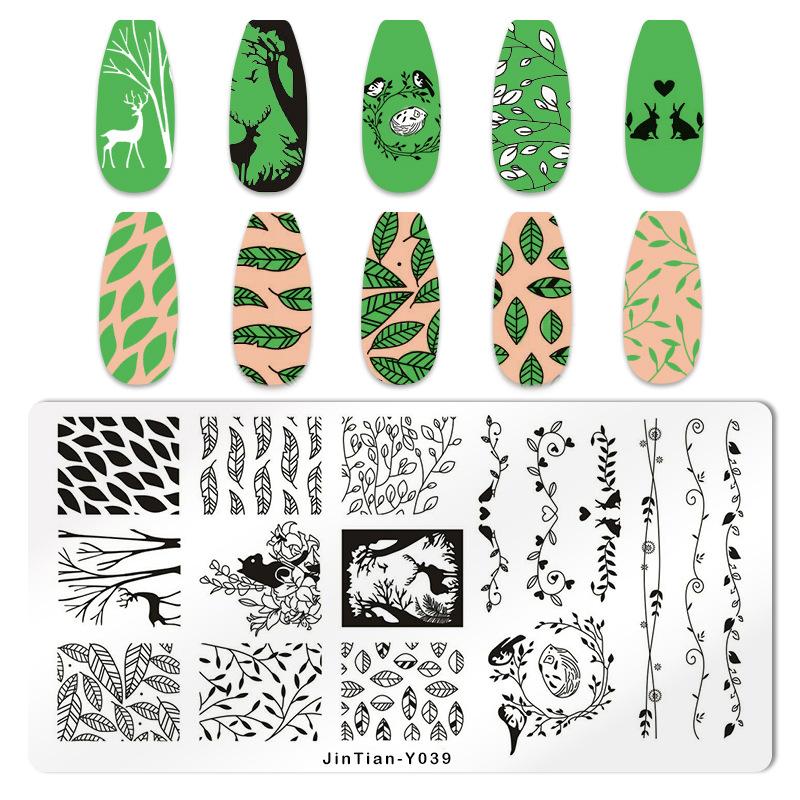 1 PC Nail Art Templates Stamping Plate Design Flower Butterfly Glass Temperature Lace Stamp Templates Plates Image Decor