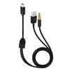 USB2.0 A Male to Mini B Male+ 3.5mm Audio Adapter Chargers Cable Cord 1m Long USB Speaker Audio Cable Accessories