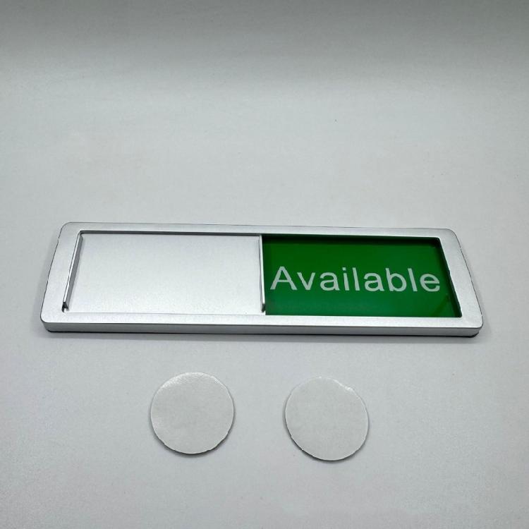 Avaiable or In Use Sliding Door Sign Magnetic Slider Door Indicators Sign Privacy Sign for Bathroom Home Office Restroom