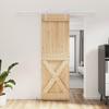 VidaXL Sliding Door and Hardware Kit 70x210 Cm Solid Pine, Interior Door, Interior Barn Door 3203038