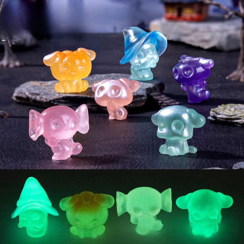Luminous Halloween Elf Figurines Cute Particle Decorations Hanging AccessoriesMicro-landscape Small Ornaments
