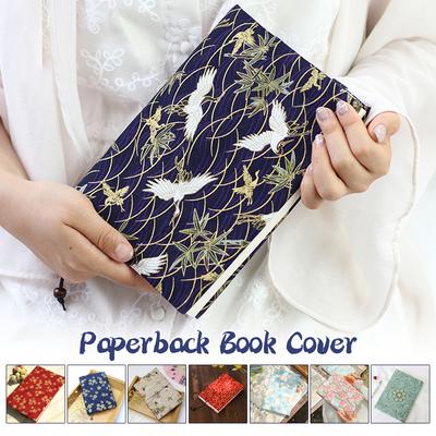 Защитный рукав для обложки книги формата А5 из печатного льна для романов в мягкой обложке, съемный тканевый пылезащитный чехол с цветочным дизайном, подарок для книголюбов