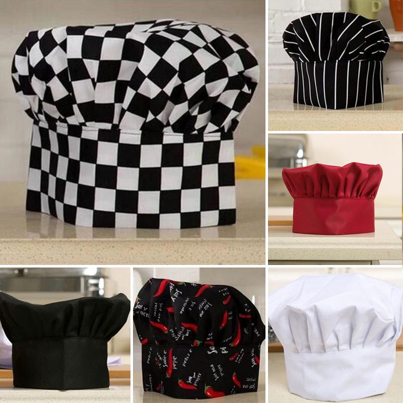 Comfortable Cook Catering Hat Adjustable Men Kitchen Baker Chef Elastic Soft Cleaning Cap