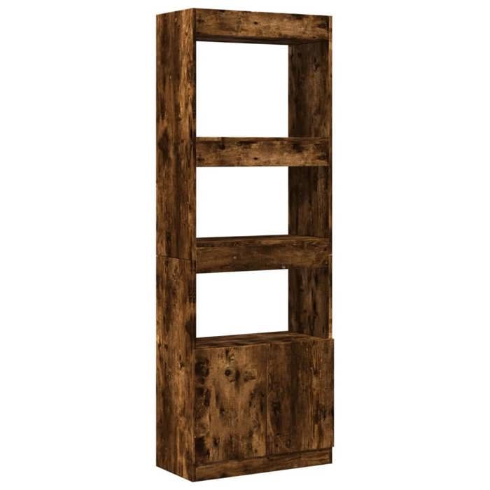 Maison Exclusive - Buffet haut 63x33x180 cm chêne fumé bois d'ingénierie