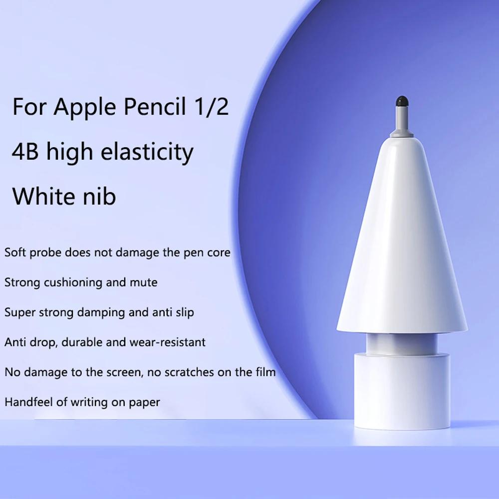 Наконечники для Apple Pencil Pro 1/2 поколения, сменные наконечники 'Кристалл-бриллиант' 4B 2B HB для iPad Pencil 2 1, износостойкие наконечники для стилуса