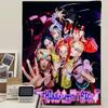 Kpop XG Группа Подвесной Бохо Гобелен Подвесной Таро Хиппи Настенные Ковры Комната Японский Гобелен