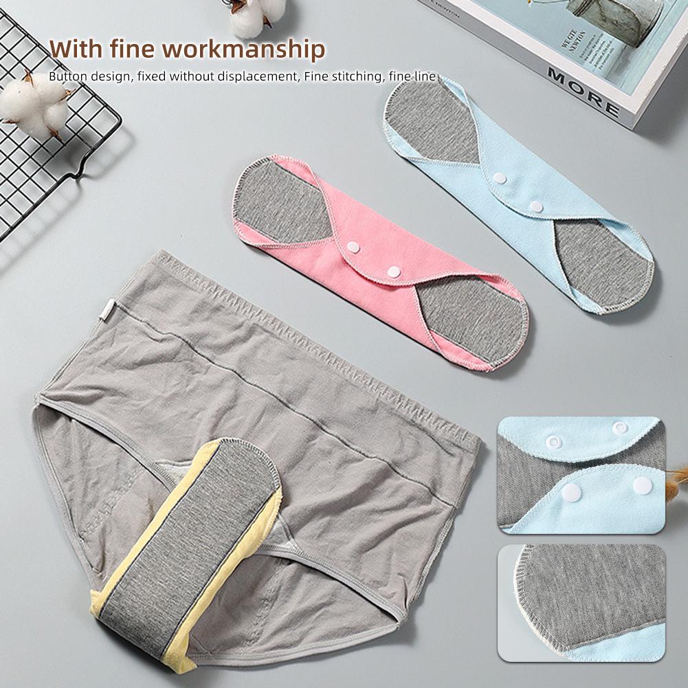 Adult Washable Cotton Pad Soft Comfortable Breathable Water Absorbing Anti-leakage Graphene Antibacterial Bacteriostatic Underpants Pad