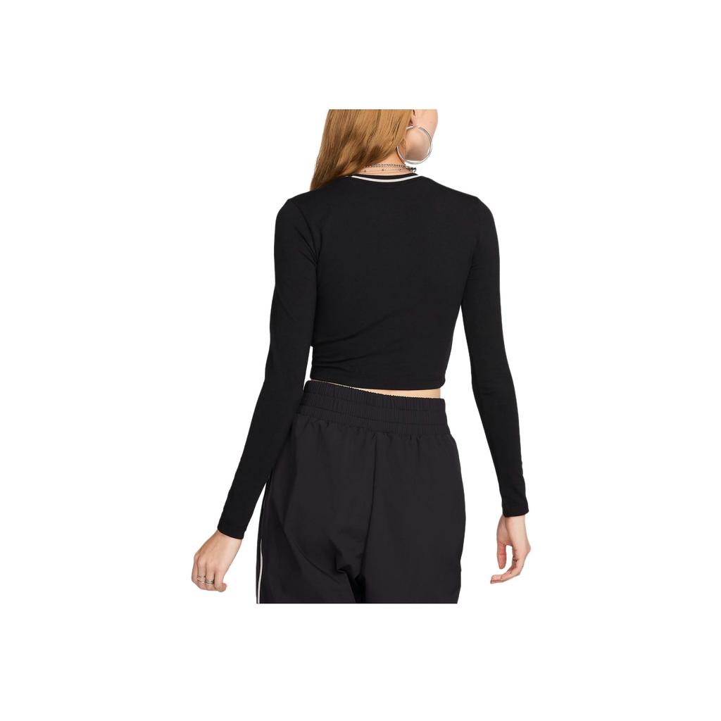 Nike Спортивная одежда Chill Knit с коротким рукавом и круглым вырезом, спортивный свитер для женщин, топы, черный FZ2859-010