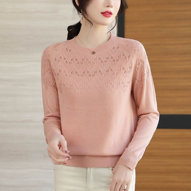 Свободный и утягивающий женский свитер осень-зима новый стиль ажурный узор рыбий хвост вязаный базовый свитер и топ
