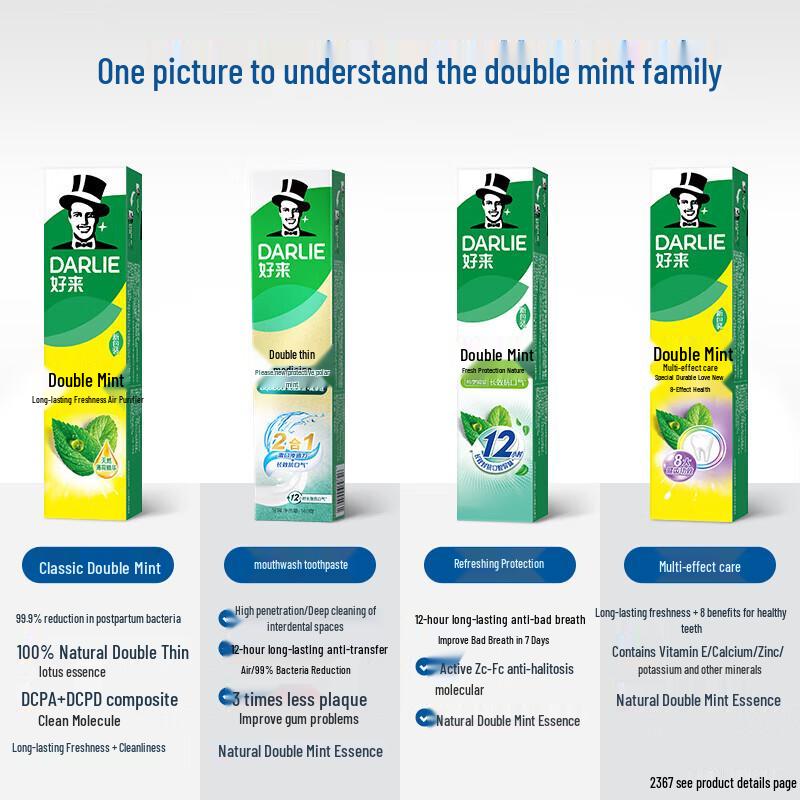 Darlie Double Mint 2-in-1 Mouthwash 5-Pack