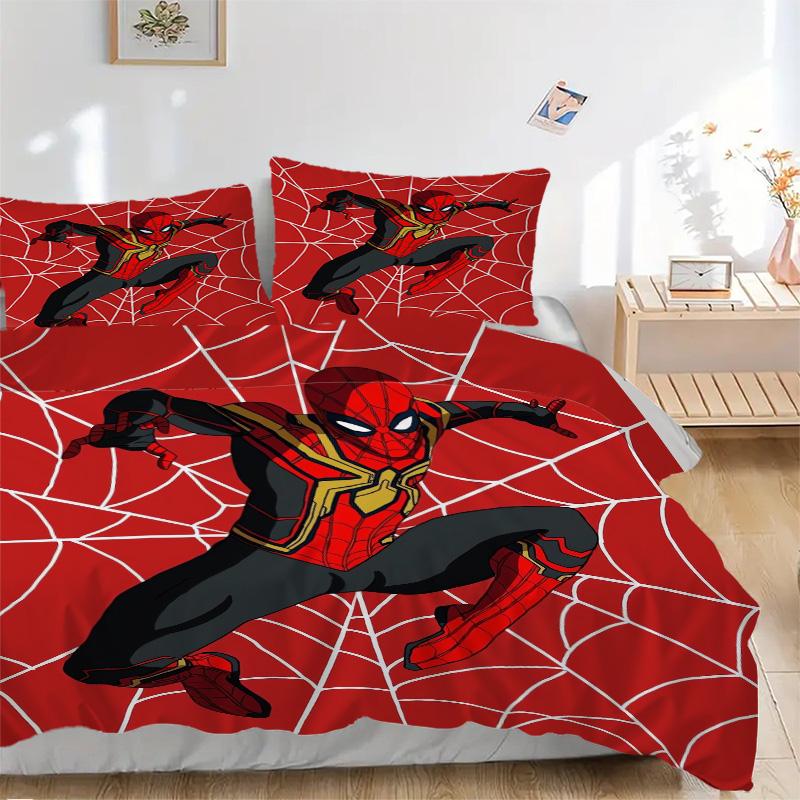 Spiderman Spiderverse Print 3Pcs Bedding Setduvet Cover With 2 Bedropillowcase Home Birthday Gift