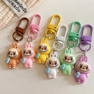 Милый мультяшный кавайный брелок Лабубу подвеска забавный автомобильный брелок изысканный креативный рюкзак украшения аксессуары подарки
