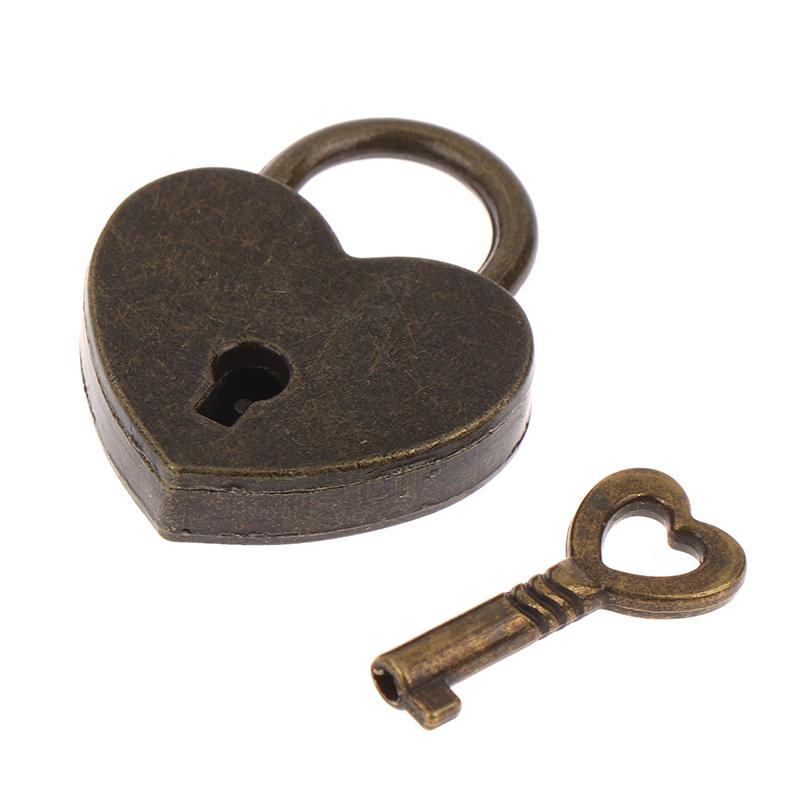 Замки для багажа в форме сердца, аппаратные замки с замком для шкатулки для драгоценностей, дневника