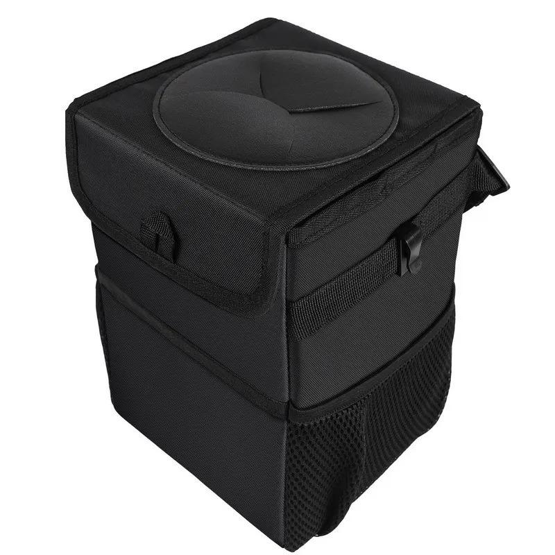 Portable Car Trash Can Foldable Storage Box-Multifunctional Vehicle Organizer Car Waste Bin Compact Storage Bin for Car Interior