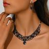 3 шт. Богемный Роскошный Стиль Элегантный Женский Набор Ожерелье и Серьги со Стразами Свадьбы Дни рождения Пляжные Вечеринки Платья Аксессуары