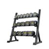 Rubber-Coated Dumbbell Set with Storage Rack