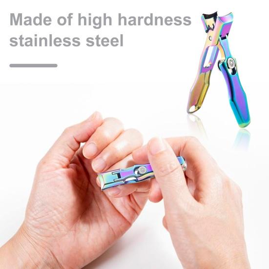 Щипчики для ногтей Ножные кусачки из нержавеющей стали Безопасность для толстых ногтей Фиксатор для ногтей Сталь Легкость Защита от брызг