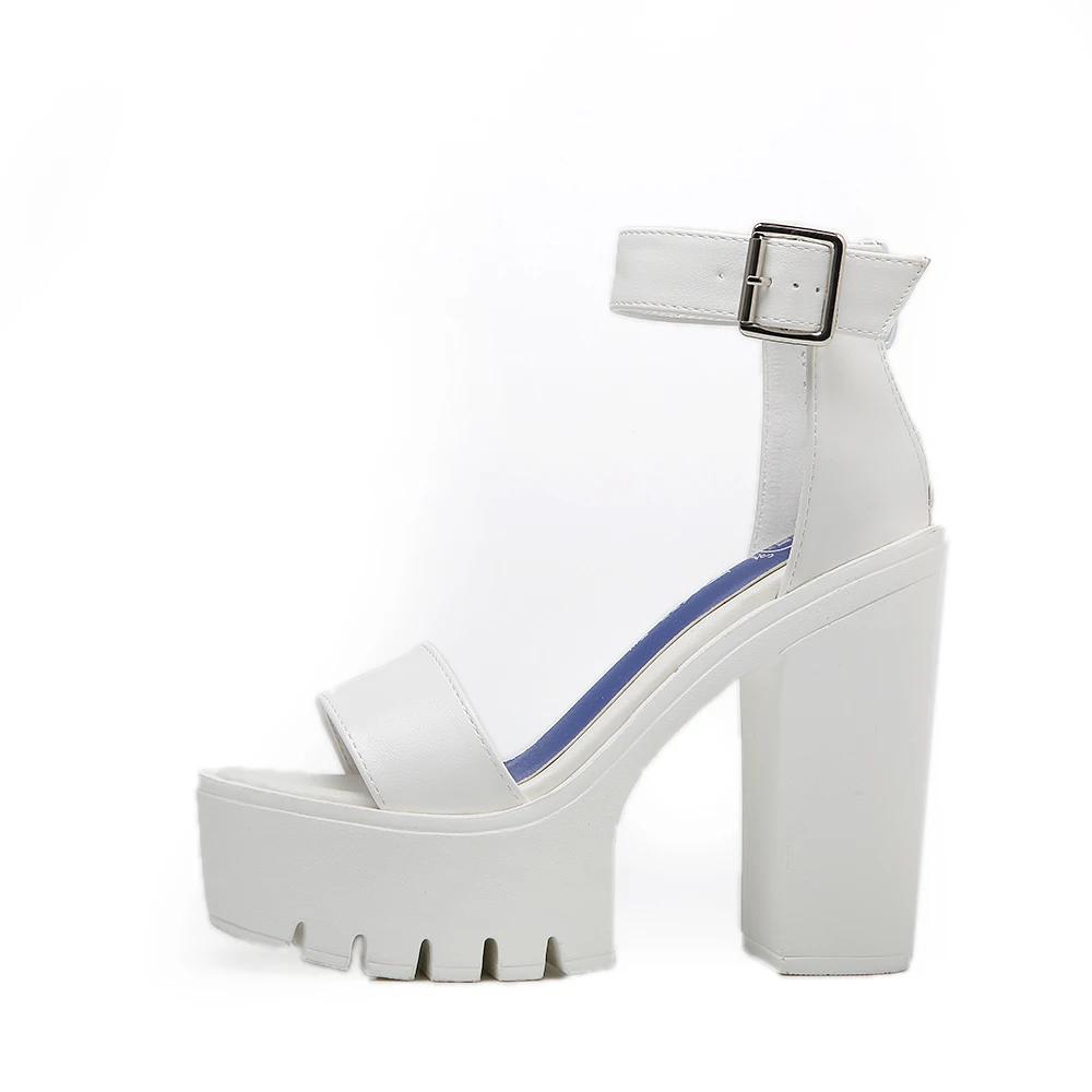 Европейские ночные клубы диджей бар певица танцевальная обувь крест ремешок 13см толстый супер высокий каблук водонепроницаемые сандалии на платформе