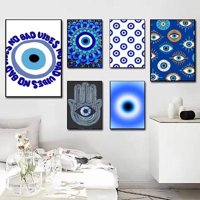 1 шт. Дурной глаз абстрактный художественный постер HD постеры для дома, комнаты, бара, кафе, декора, художественная настенная живопись, картина
