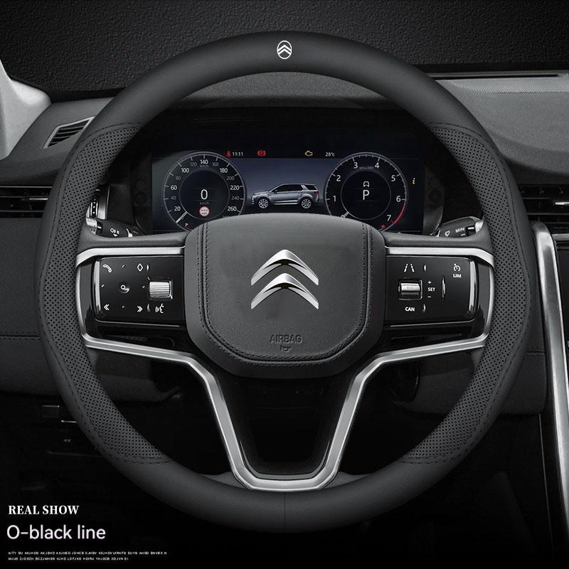 Leather Car Steering Wheel Cover Citroen DS3 C2 C3 C4 C5 C6 ELYSEE VTS Xsara C-Crosser Berlingo Jumpy AIRCROSS C3-XR Accessories anc123