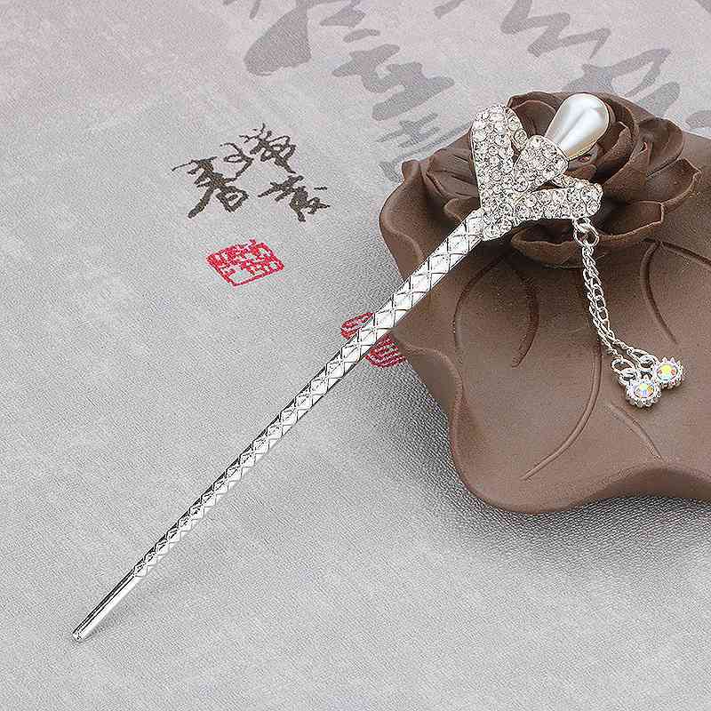 Одежда, застежка для волос Bianhua, винтажные головные уборы, заколка для волос, шпилька с кисточкой, прическа, булавка в древнем стиле, ханьские китайские аксессуары для волос, классический двор