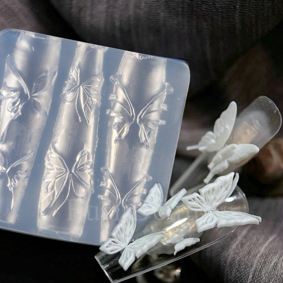 Nail Art Silicone Mold Ins Spring And Summer Fairy Butterfly Wing Three-dimensional Carved Mold