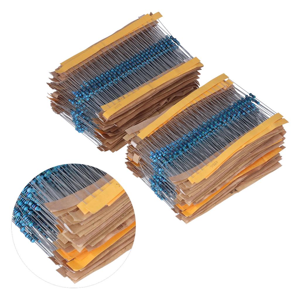 Набор резисторов 2600 шт. Металлопленочные 1 Ом 3 МОм 1/4 Вт Сопротивление Электронные аксессуары