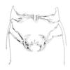 Punk Alien Decent Gothic Mask Mask Cosplay Irregular Metal Face Wearing  Holiday Party Decor