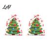 Festival Treat Packaging 2Pcs Christmas Drawstring Gift Bags Xmas Tree Reindeer Printed Candy Decoration Pouches Pouches Reusable Fabric Holiday
