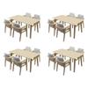 Pack of 5 Miniature Dollhouses Furniture Dining Table and Chair Model Figurine for Children Creative Role Playing Game