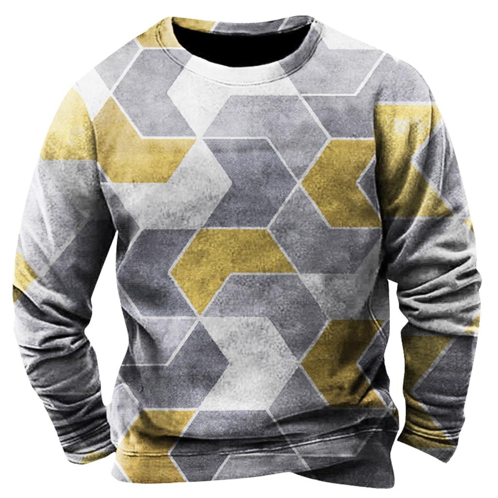 Men'S Printed Sweatshirt Outdoor Ethnic Printed Loose Long Sleeved