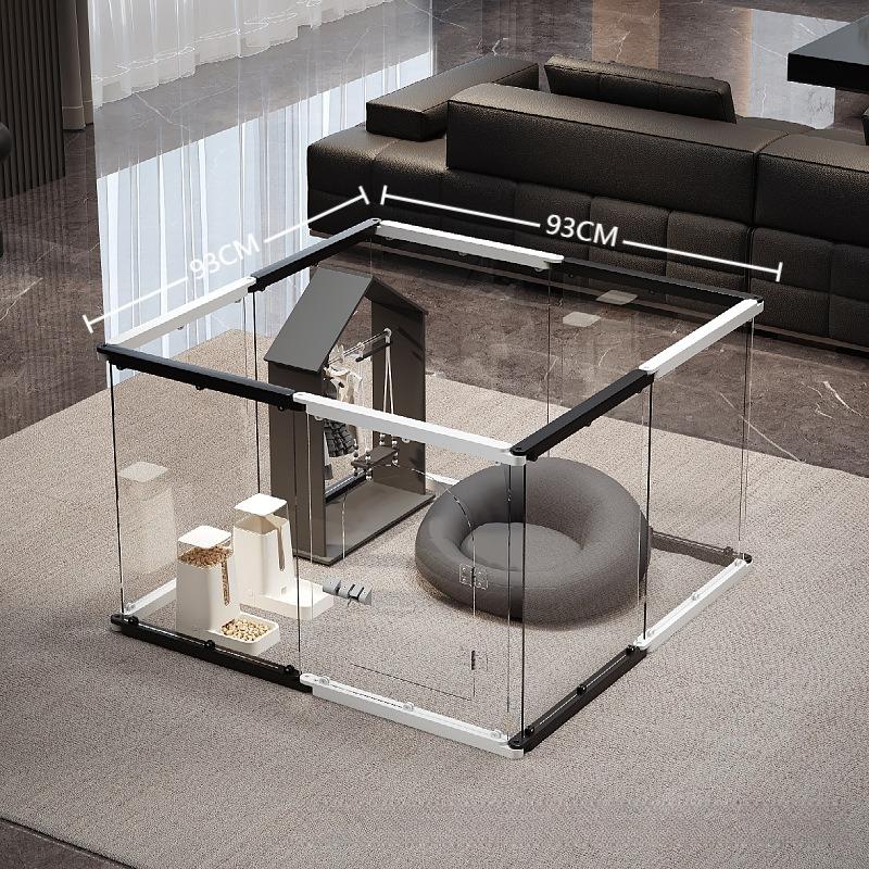 Pet Transparent Fence Dog Cage Indoor Anti-jailbreak Free Combination Dog House Height 60cm Pet Isolation Protect Safety Cage