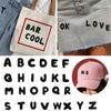 A-Z Letters Cloth Applique Sewing Polyester Bag Decor Black For Hat Jacket Cloth Sticker Decorative Fashion Accessories
