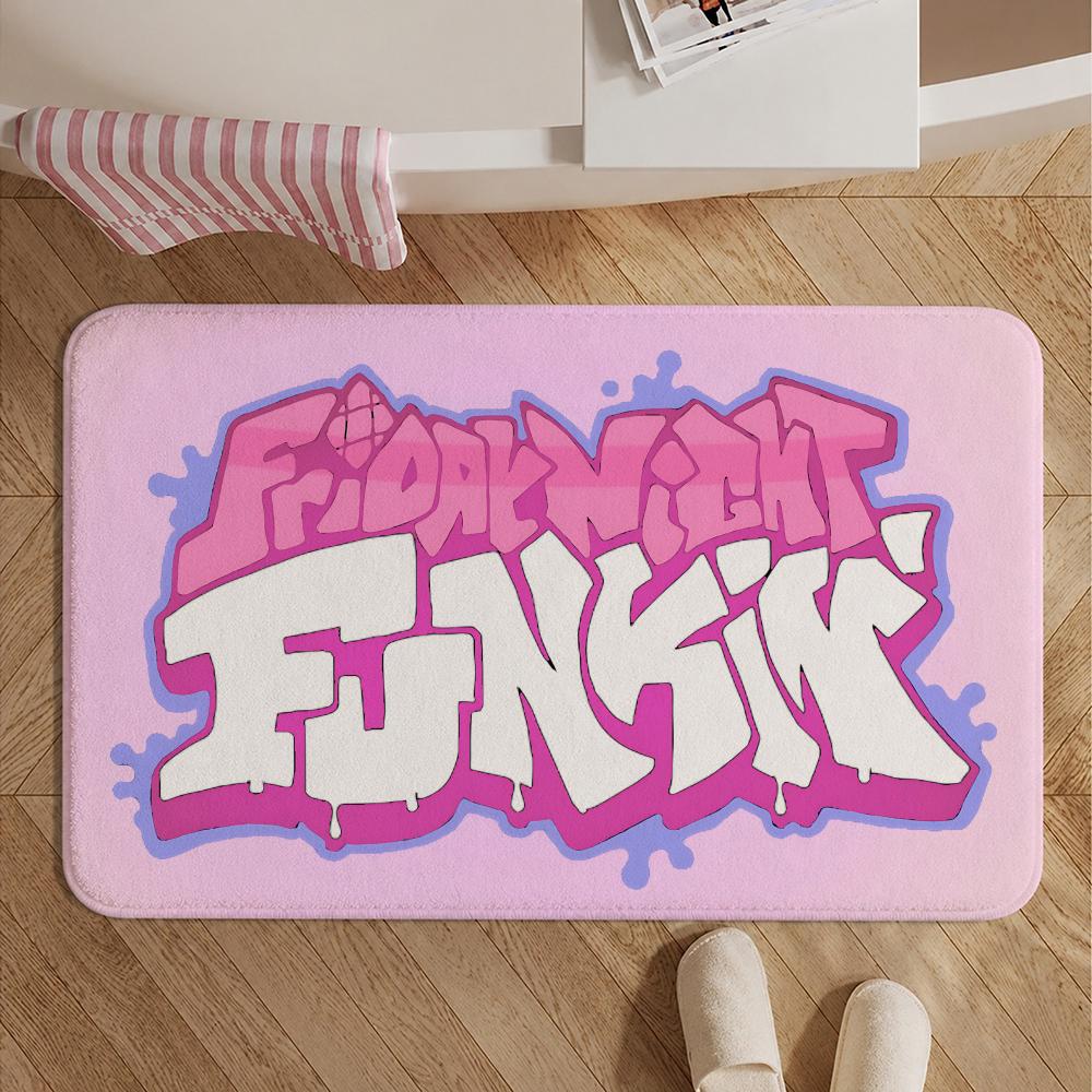 Игровой коврик для пола Friday Night Funkin, мягкий, нескользящий, коврик для ванной, прикроватный ковер, впитывающий коврик для прихожей, для дома