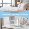 6 PCS Clear Hard Shell Zipper Cases, Diaper Bag Organizer Pouches (2M+4S) | Waterproof Cosmetic Bag, Travel Toiletry Pouch Set