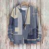 Men'S Printed Synthetic Sweater Round Neck Sportswear Loose Long Sleeved Top