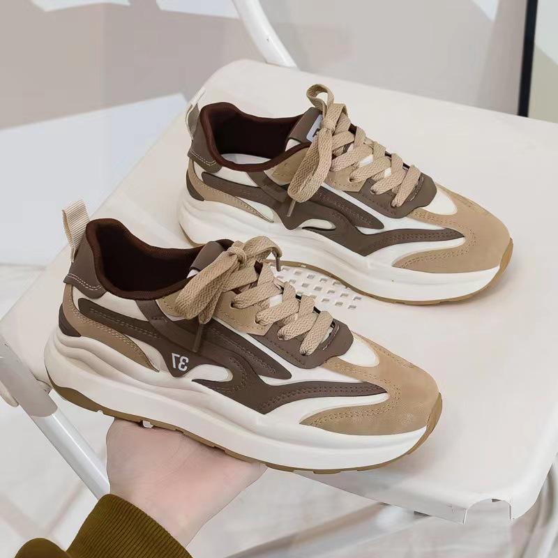 Женские туфли Mesh Argan Dad Shoes Женские туфли Осенняя мода Платформа Повседневная спортивная обувь Белые туфли