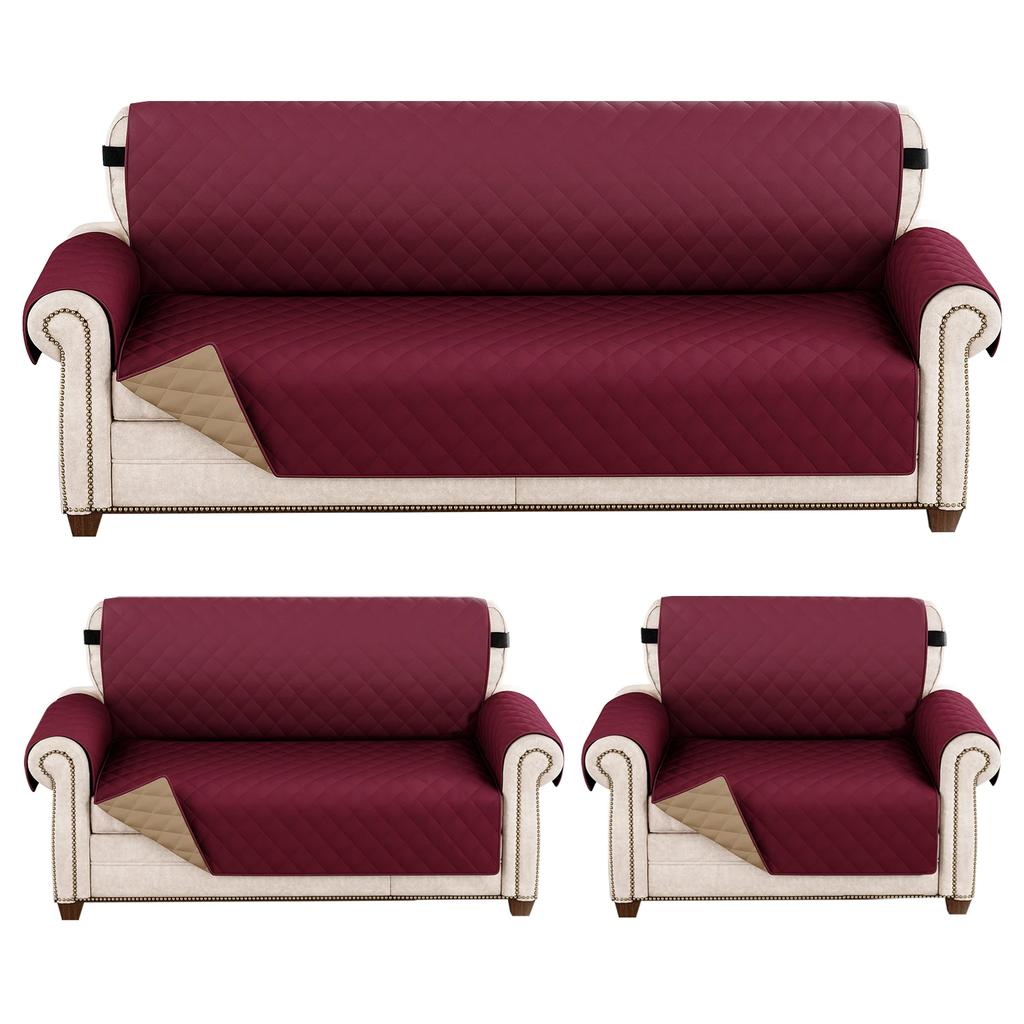 Waterproof Sofa Cover Quilted Anti-wear Couch Covers for Dog Pet Kids Recliner Armchair Furniture 1/2/3/4 Seater Protect