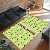 Frog Theme Crystal Velvet Floor Rug Personalized Custom Name Text Warm Carpet Home Decoration