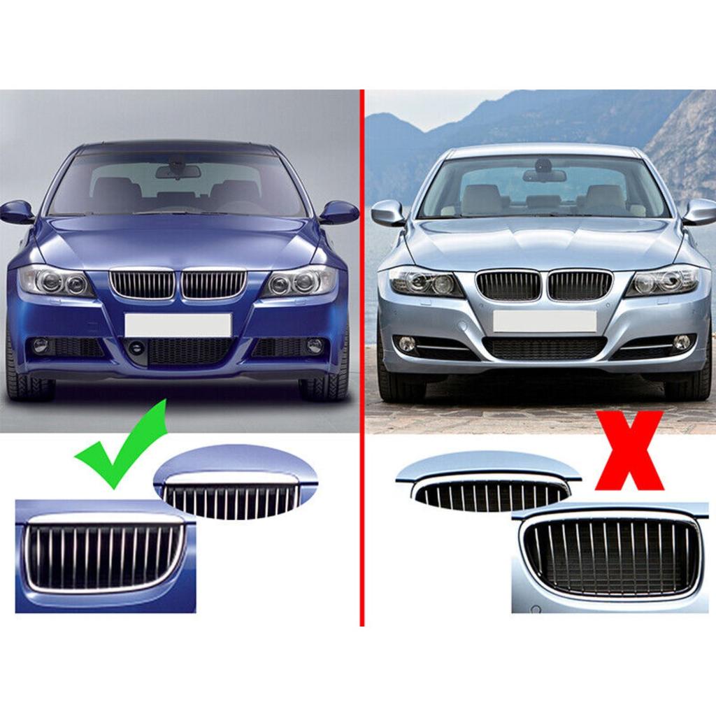 Car Front Bumper Grille Glossy Grille For Bmw 3 Series E90 E91 Pre-Facelift 2005 2006 2007 2008 Frony Kidney Hood Racing Grill