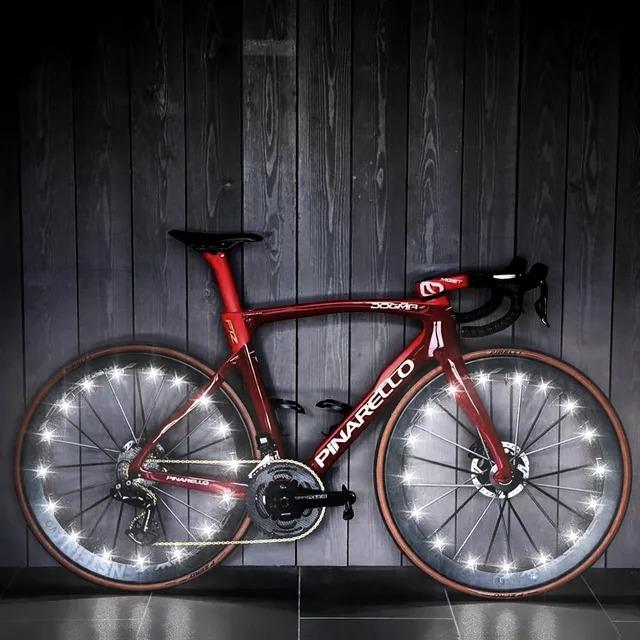 NEW Colorful Rainproof LED Bicycle Wheel Lights Front and Rear Spoke Lights Cycling Decoration Bike Tire Strip Light Accessories 7