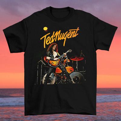Футболка Ted Nugent Хлопок Черный Короткий рукав Унисекс Все размеры S-5XL Унисекс Футболка