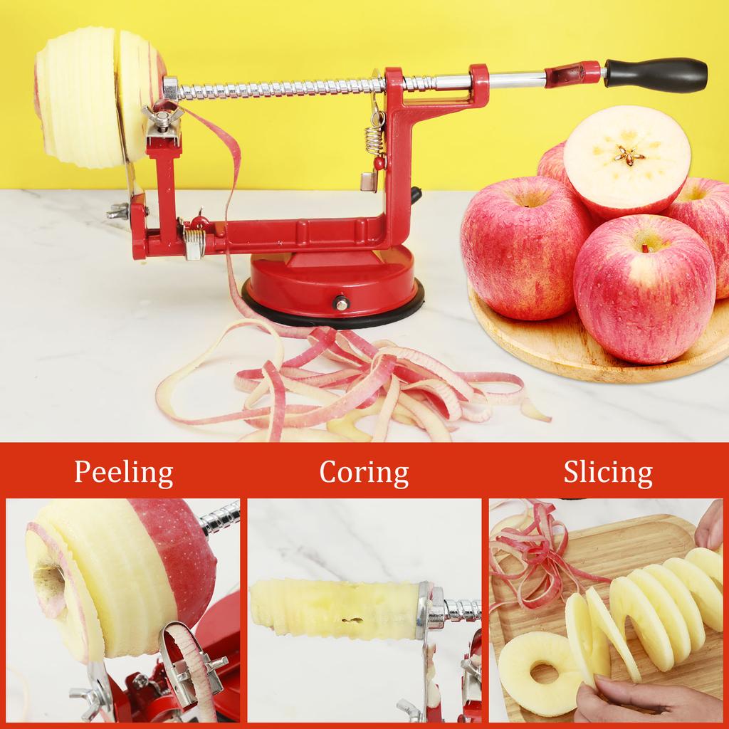 Three In One Fruit Peeler Manual Crank Peeler with Stable Suction Cup Labor-saving Peeler Suitable for Cutting Fruit Skin