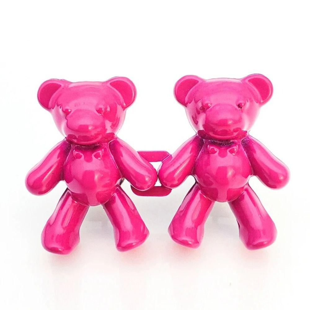 Сплав без гвоздей Кнопка Съемная пряжка для талии с медведем Модная регулируемая кнопка