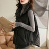 Women's Winter Down-Cotton Padded Vest Casual Loose Sleeveless Style Outer Wear Waistcoat Gilet