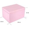 Boîte de Rangement en Bois Rose Creative Deco XXL - 40 x 30 x 24 cm - avec Couvercle