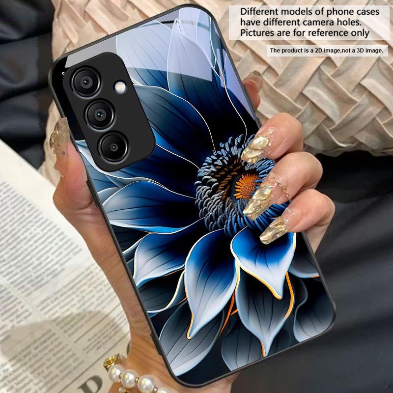 Черно-золотой тотем лотоса для Samsung A20 30 A22 23 24 25 26 31 32 33 A34 35 42 50 51 52 53 54 55 56 70 71 72 73 стеклянный чехол для телефона